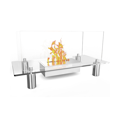 Moda Flame Delano Ventless Free Standing Bio Ethanol Fireplace Can Be Used as a Indoor, Outdoor, Gas Log Inserts, Vent Free, Ele