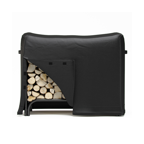 Gibson Living 4 Foot Black Water Resistant Firewood Log Rack Cover