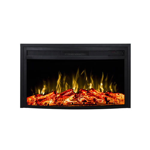 Moda Flame 33 Inch Curved Ventless Heater Electric Fireplace Insert