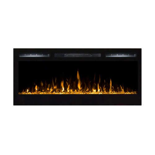 Gibson Living Bombay 36 Inch Crystal Recessed Touch Screen Multi-Color Wall Mounted Electric Fireplace