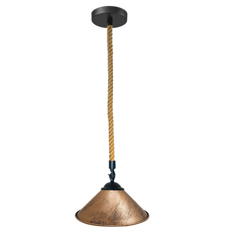 Pendant Light cone Shade With Hemp Rope