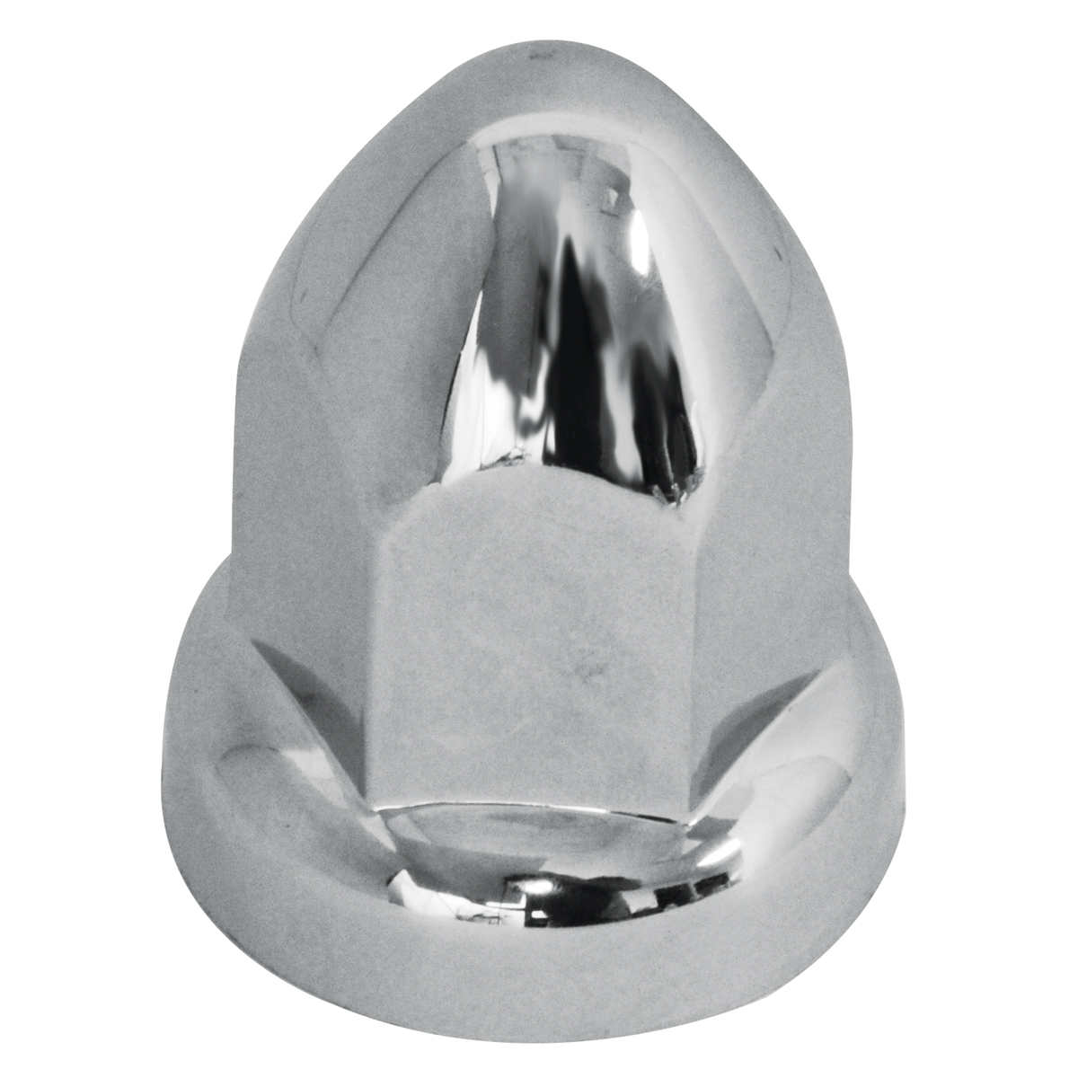RoadPro 33mm Flanged Chrome-Plated Plastic Lugnut Cover Silver Lug Nut Cap with Flange Semi Truck Lug Nut Cover