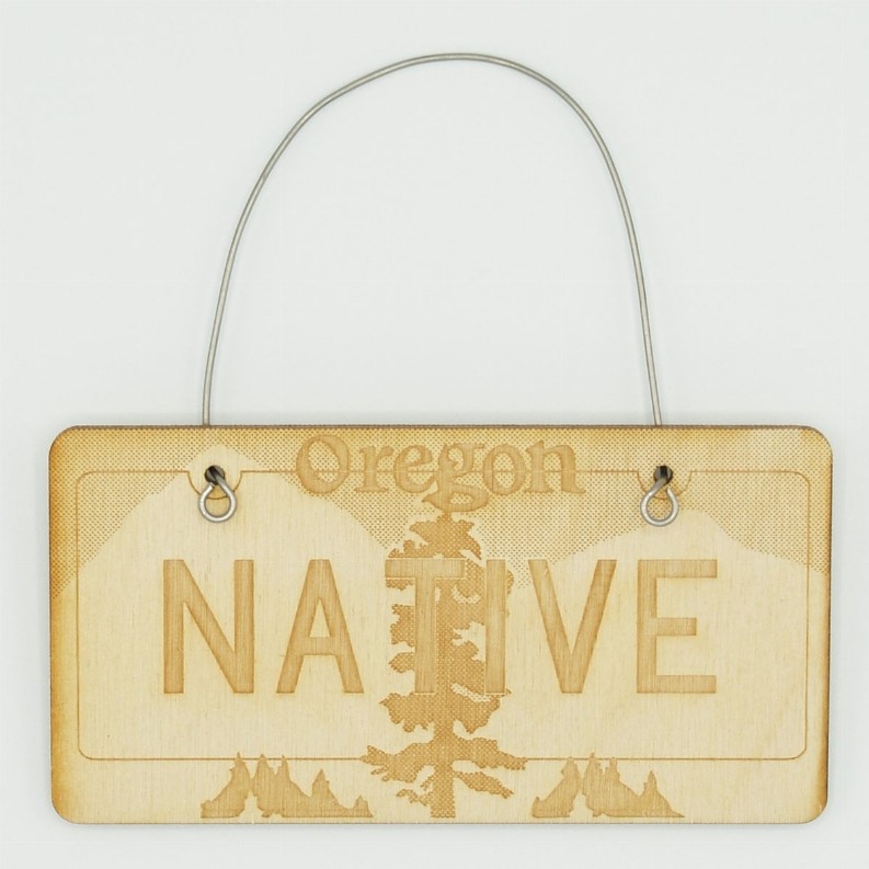 License Plate Unfinished Tree Ornament - License Plate Native
