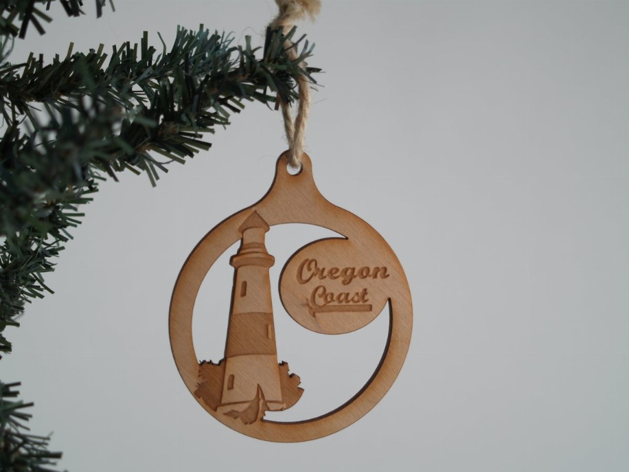 Oregon Themed Unfinished Tree Ornament