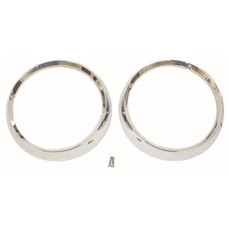 HEADLIGHT BEZEL PAIR, 72-86 JEEP CJ