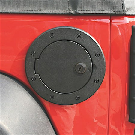 FUEL COVER BLACK ALUMINUM 0716 WRANGLER LOCKING