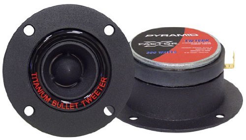 PYRAMID TWEETERS  (sold in pairs) BLACK DIE CASTBULLET STYLE; 300 WATT; 3.75"