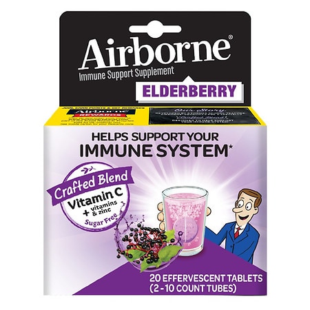 Immune Support Effervescent Tablet, Elderberry, 20 Count