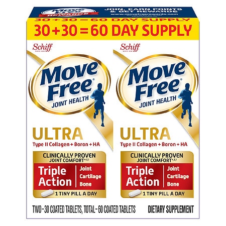 Ultra Triple Action with UCII Twin Pack, 60 Tablets