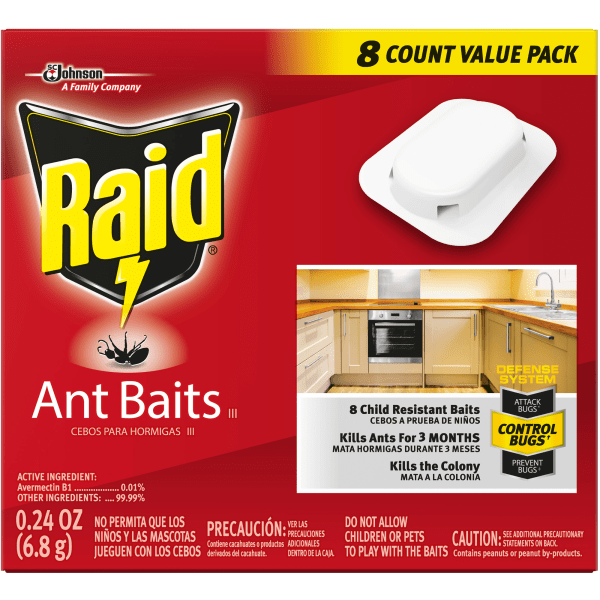 Ant Baits, 0.24 oz, 8/Box, 12 Boxes/Carton