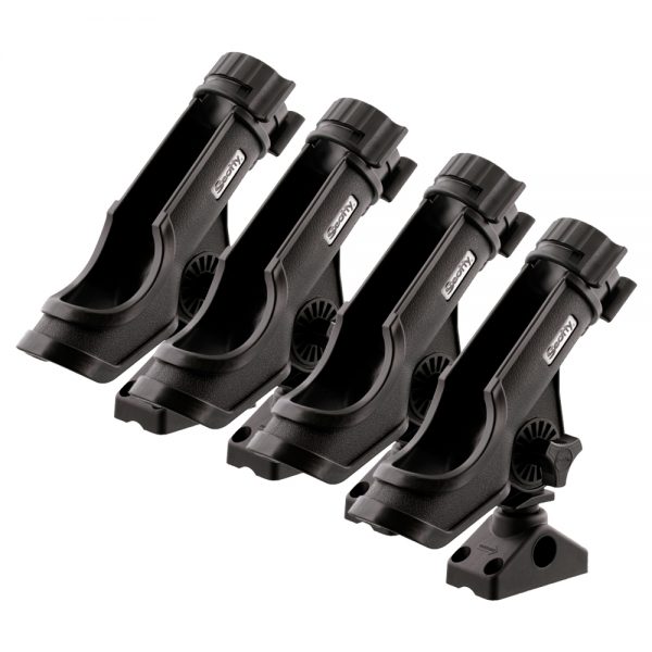 Scotty Powerlock Rod Holders with Side Deck Mount - 4 Pack
