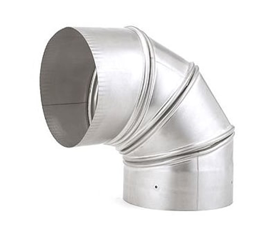 8" Heatfab 304-Alloy Stainless Steel 90-Degree Adjustable Sectioned Elbow - 4815SS