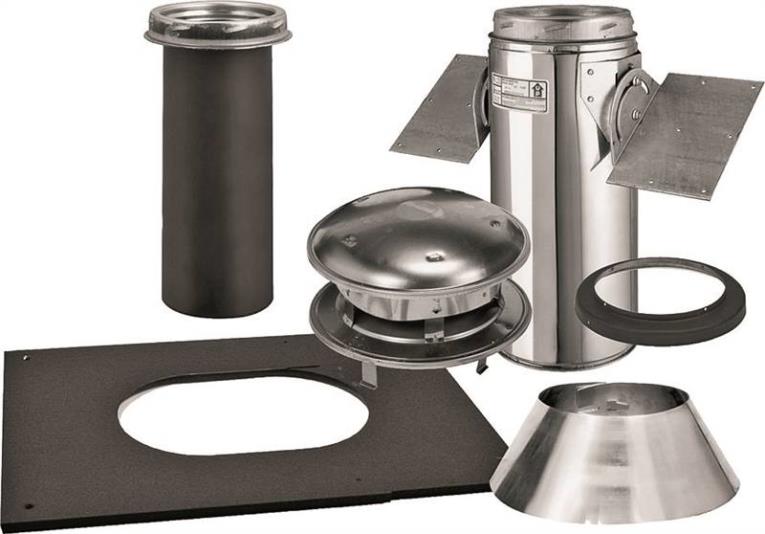 6" Selkirk Ultra-Temp Stainless Pitched Ceiling Support Kit - 206621