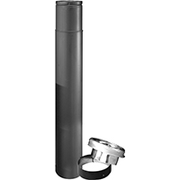 6" Inner Diameter DSP Double-Wall Stove Pipe Vertical Installation Kit with 38" to 68" Telescopic Pipe Length