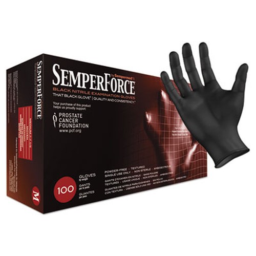SemperForce Gloves, Black, Medium, 1000/Case