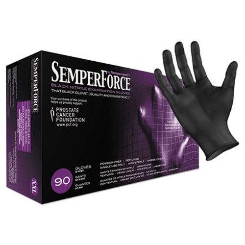 SemperForce Gloves, Black, 2X-Large, 1000/Case