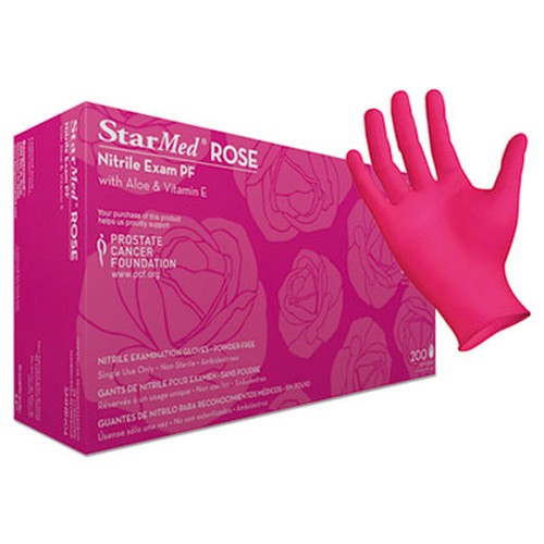 StarMed ROSE Gloves, Cheery Rose, X-Small, 1000/Case