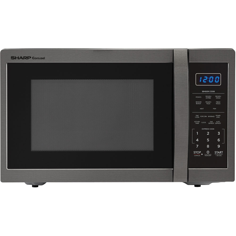 1.4 Cu Ft 1100w Microwave Oven w/ 12.4" turntable, Sensor. Blue LED Display