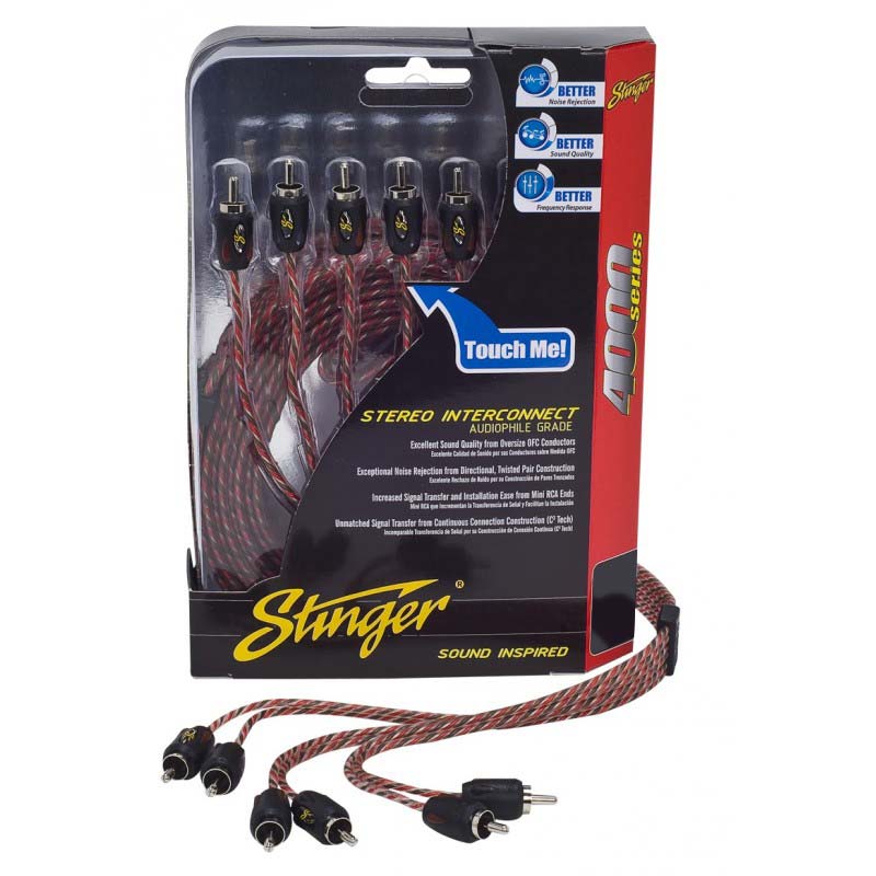 Stinger 17Ft 4000 Series 6 Channel RCA's Directional Twisted