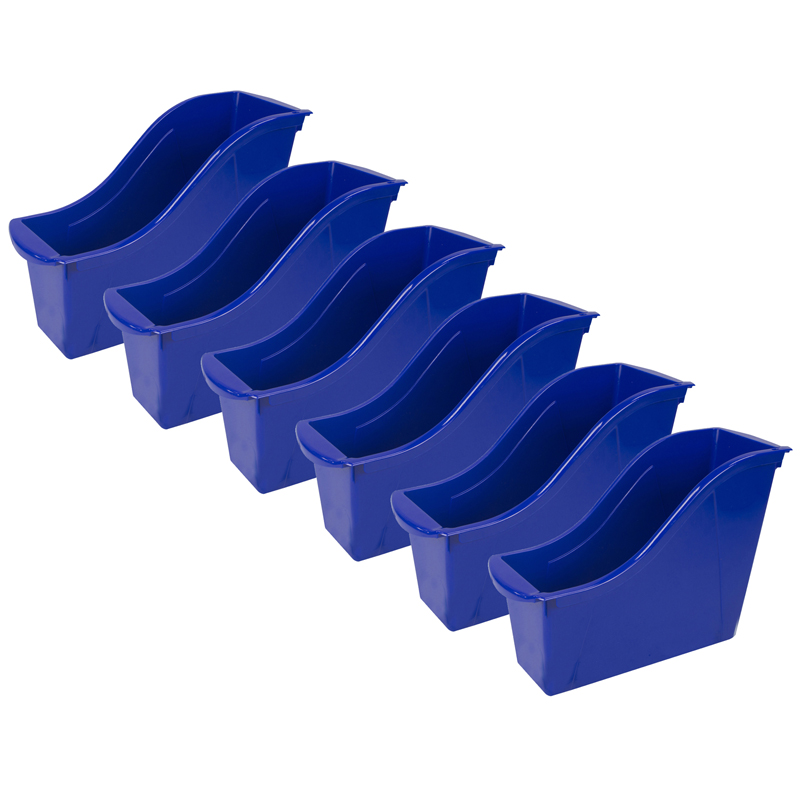 Small Book Bin, Blue, Pack of 6