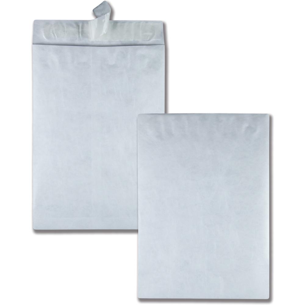 Quality Park Tyvek Jumbo Survivor Envelopes - Catalog - 13" Width x 19" Length - 18 lb - Self-sealing - Tyvek - 25 / Box - White