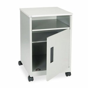 Safco Steel Compact Machine Stand - 200 lb Load Capacity - Hinged Door - 27.4" Height x 17.3" Width x 17.3" Depth - Floor - Lami