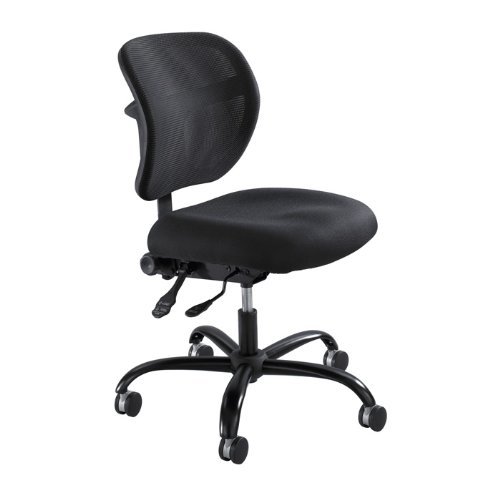 Safco Vue Intensive Use Mesh Task Chair - Polyester Seat - Nylon Back - 5-star Base - Black - 1 Each