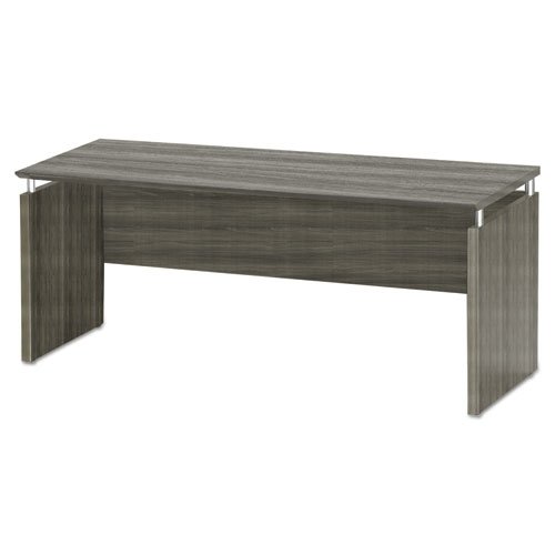 Mayline Medina Credenza - 72" x 20" x 1" x 29.5" - Beveled Edge - Finish: Gray Steel Laminate