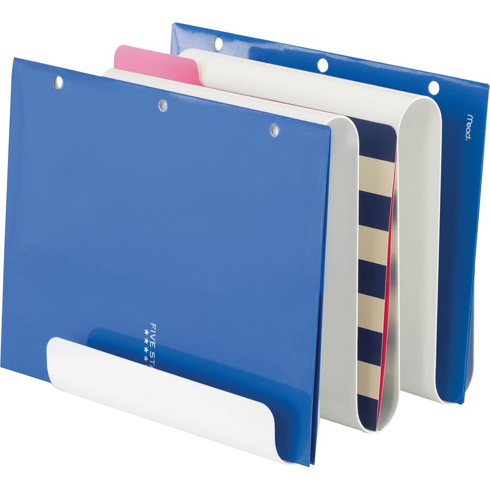 Wave Desk Desktop File Rack - 9.5" Height x 9" Width x 9.3" Depth - Desktop - Magnetic -- Steel