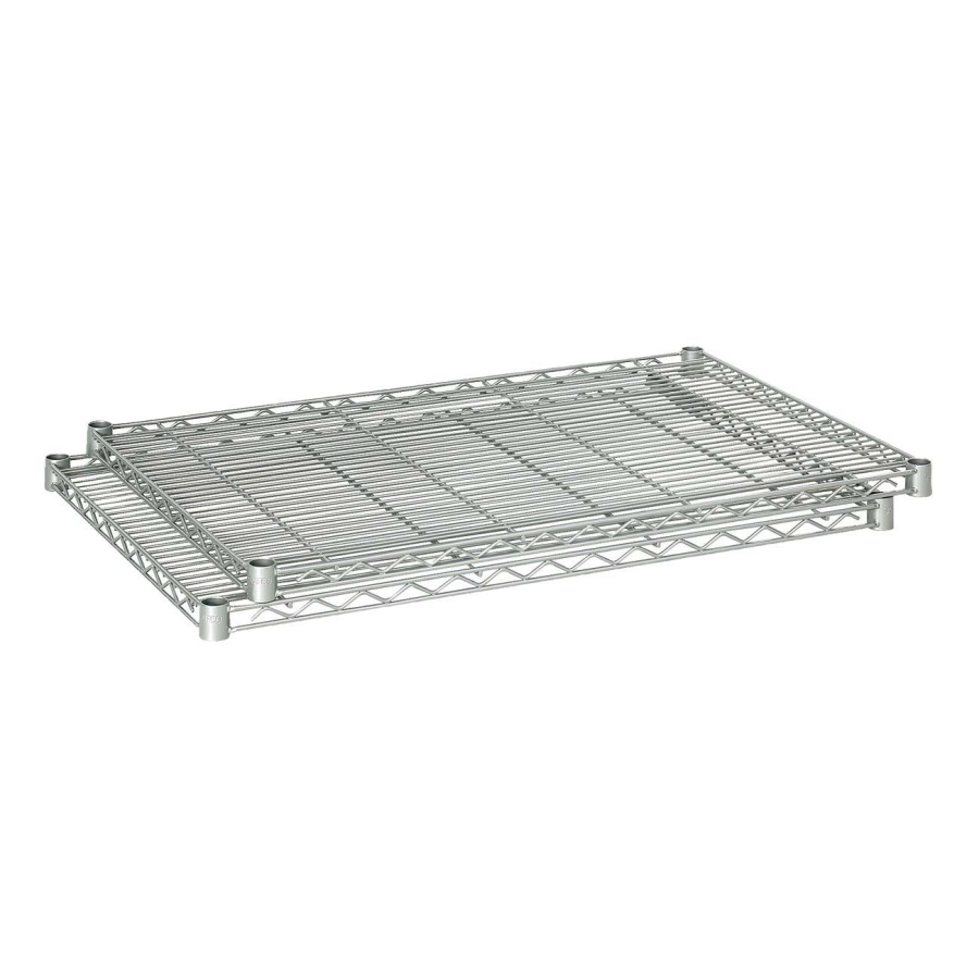 5290GR Add-On Wire Shelving - 36.0" x 24.0" x 1.5" - Steel - 2 x Shelf(ves) - Dust Proof, Adjustable Leveler - Metallic Gray