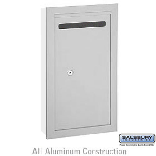 Letter Box (Includes Commercial Lock) - Slim - Recessed Mounted - Aluminum - Private Access
