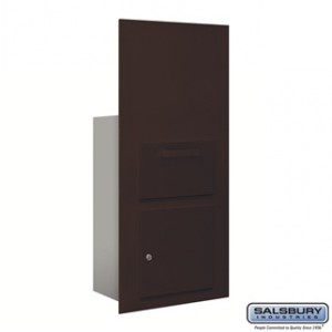 Collection Unit - for 7 Door High 4B+ Mailbox Units - Bronze - Front Loading - Private Access