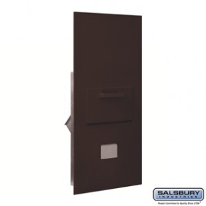 Collection Unit - for 7 Door High 4B+ Mailbox Units - Bronze - Rear Loading - USPS Access