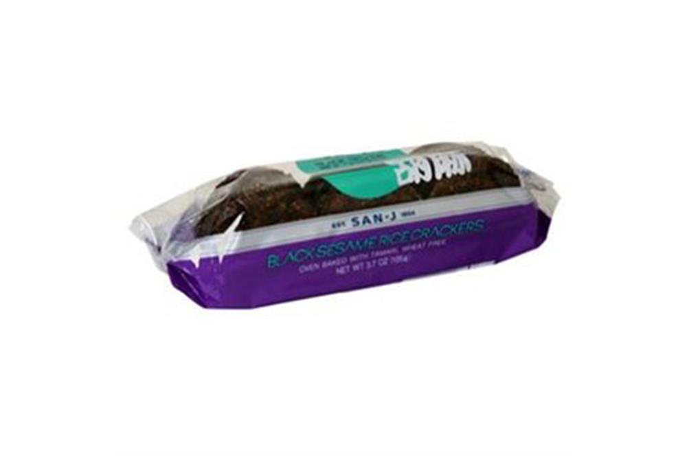 San-J Black Sesame Brown Rice Crackers (12x3.7 Oz)