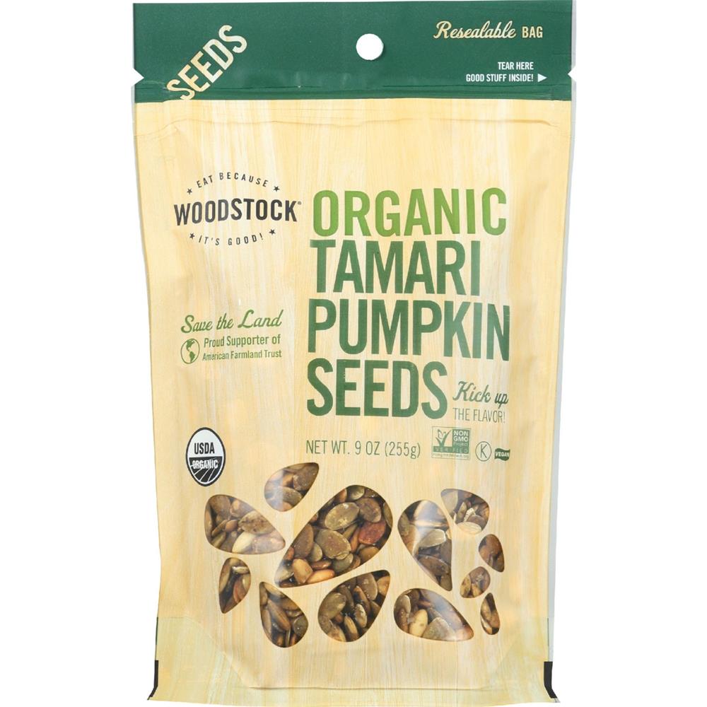 Woodstock Organic Tamari Pumpkin Seeds (8x9Oz)