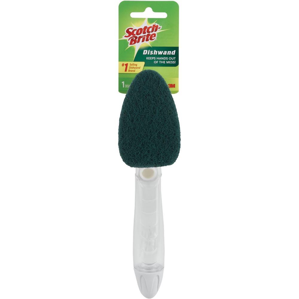 Scotch-Brite Heavy-Duty Dishwand - 4/Carton - Plastic - Green