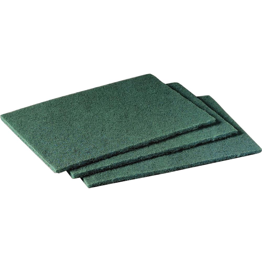 Scotch-Brite Scrubbing Pads - 6" Width x 9" Length - 60/Carton - Synthetic - Green