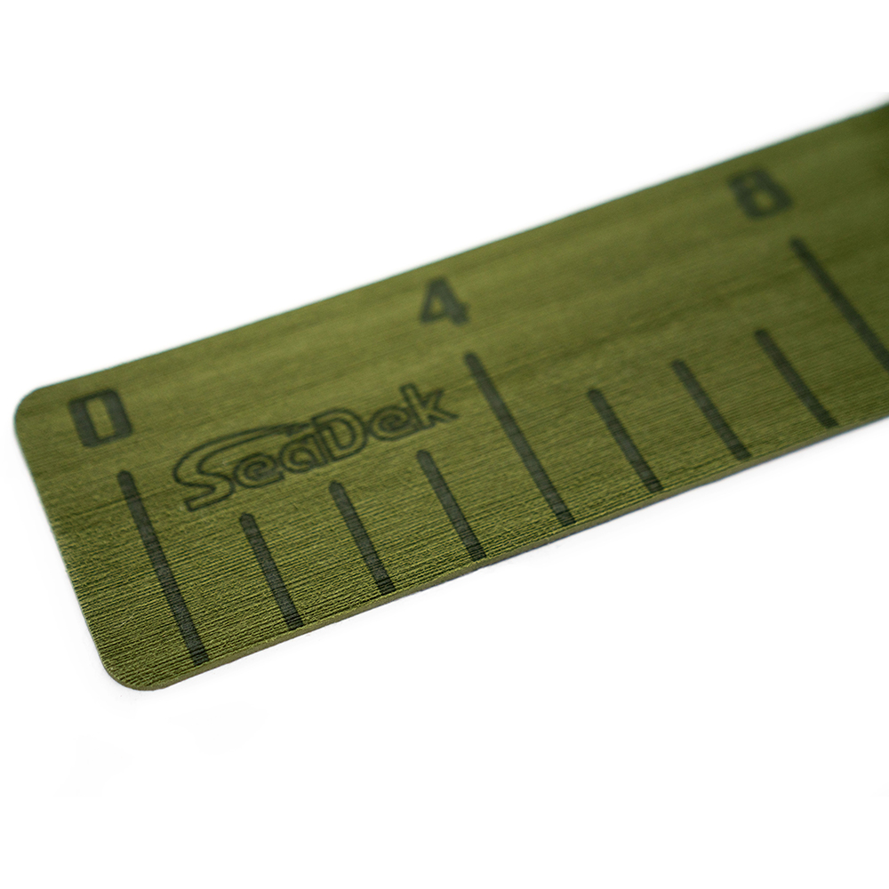SeaDek 4" x 36" 3mm Fish Ruler w/Laser SD Logo - Olive Green