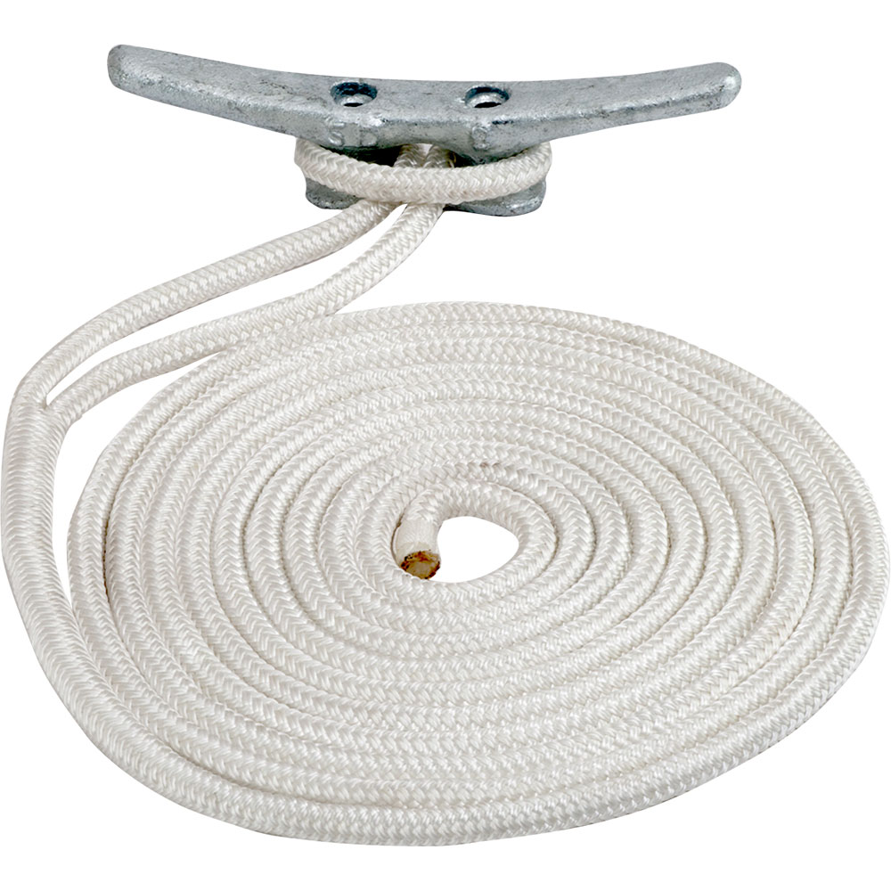 Sea-Dog Double Braided Nylon Dock Line - 3/4" x 25' - White