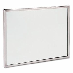 See All Flat Mirror - Rectangular - 18" Width x 24" Length - Stainless Steel - 1 Each