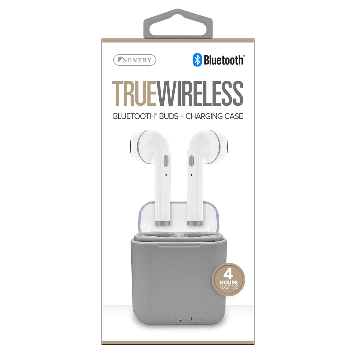 TRUE WIRELESS EARBUDS W CHRGE CASE GREY