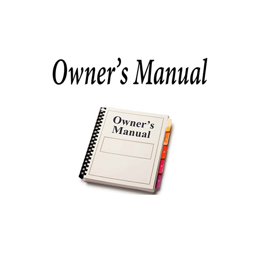 OWNERS MANUAL FOR SE500