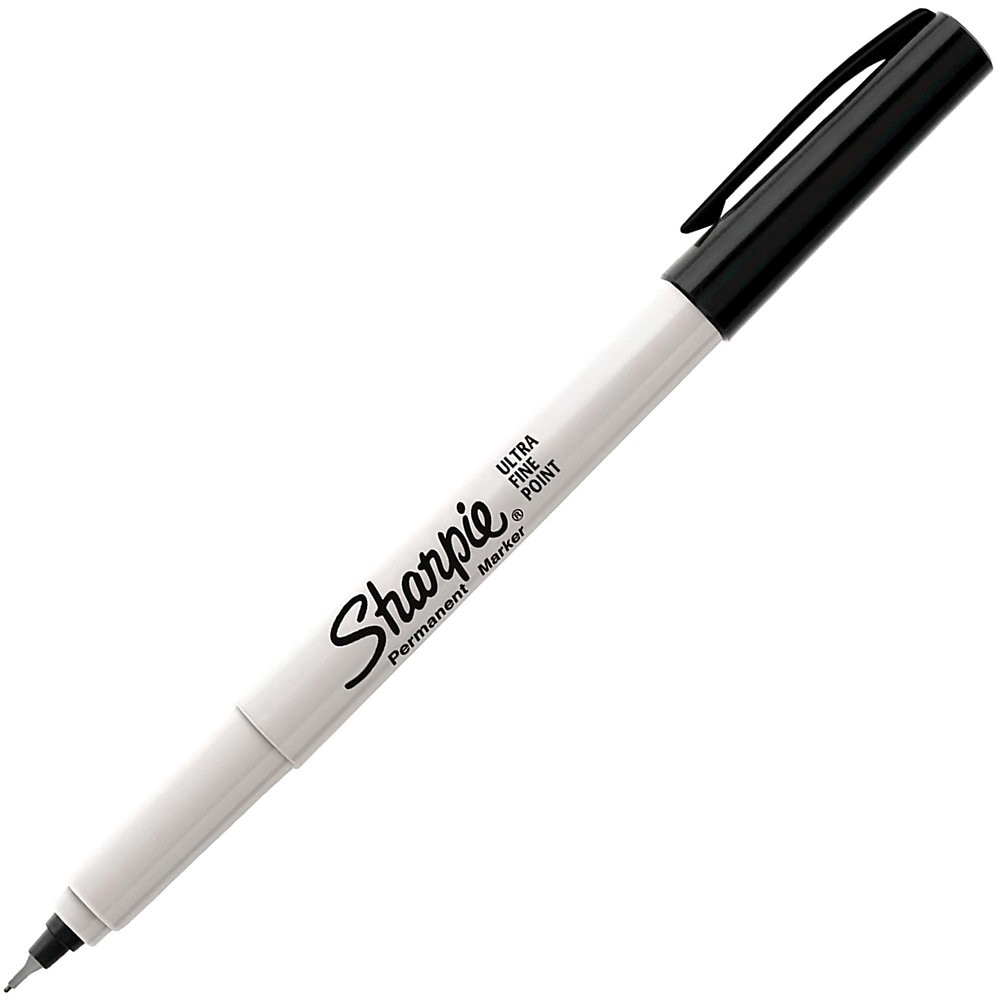 Sharpie Permanent Markers - Ultra Fine Marker Point - Black - 36 / Box