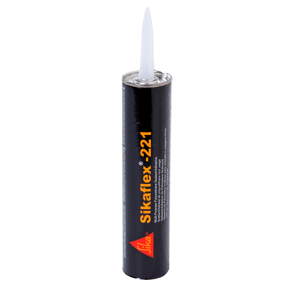 Sika Sikaflex 221 Multi-Purpose Polyurethane Sealant/Adhesive - 10.3oz(300ml) Cartridge - Black