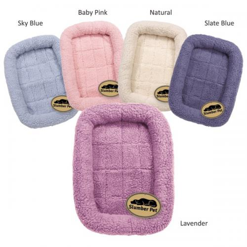 Slumber Pet Sherpa Crate Bed  Xsmall Pink