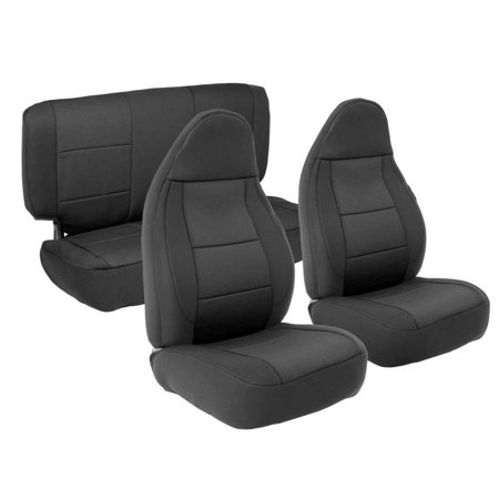 97-02 TJ NEOPRENE SEAT COVER SET FRONT/REAR - BLACK