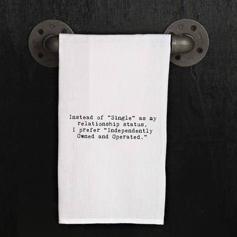 Instead of "single" as my relationship... / Kitchen Towel
