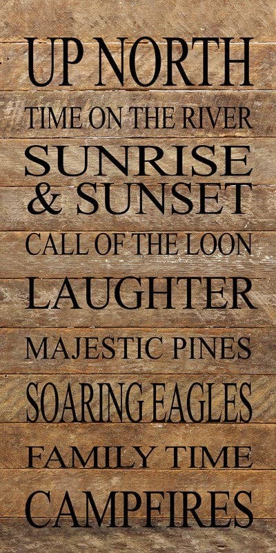 Up North Time on the river Sunrises... Wall Sign