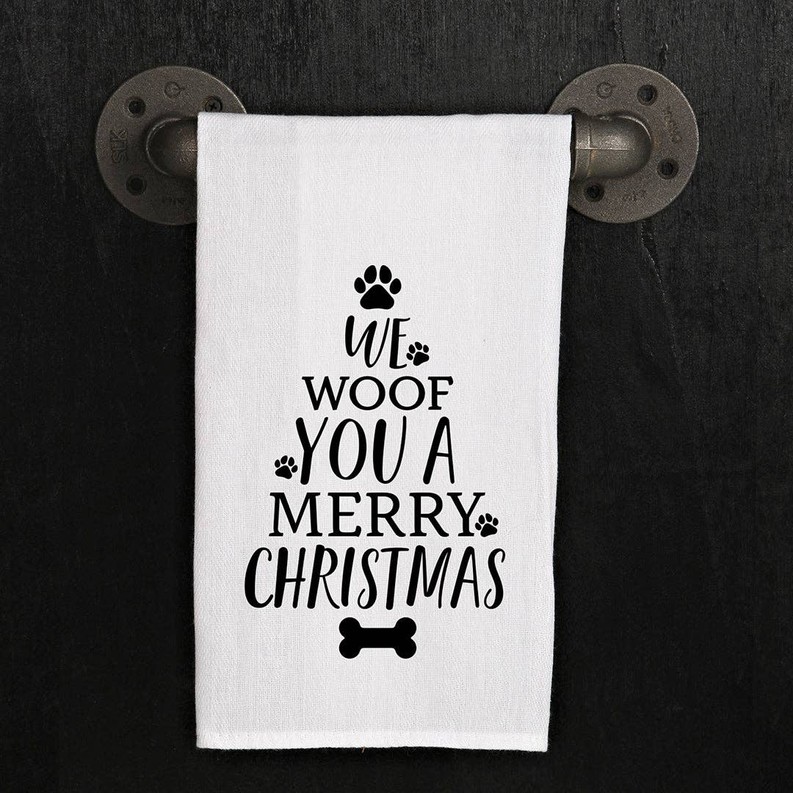 We Woof You A Merry Christmas (Tree) / Kitchen Towel