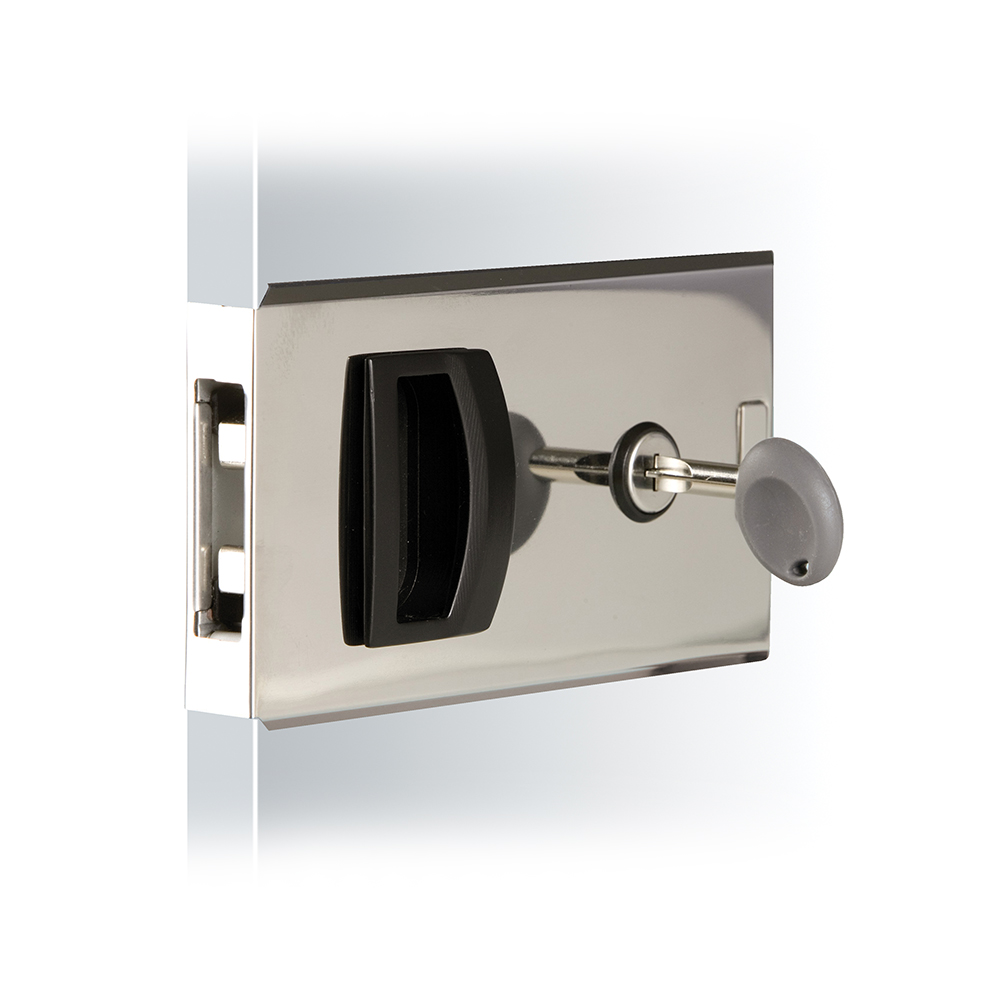 Southco Flush Sliding Door Latch - Square - Aluminum